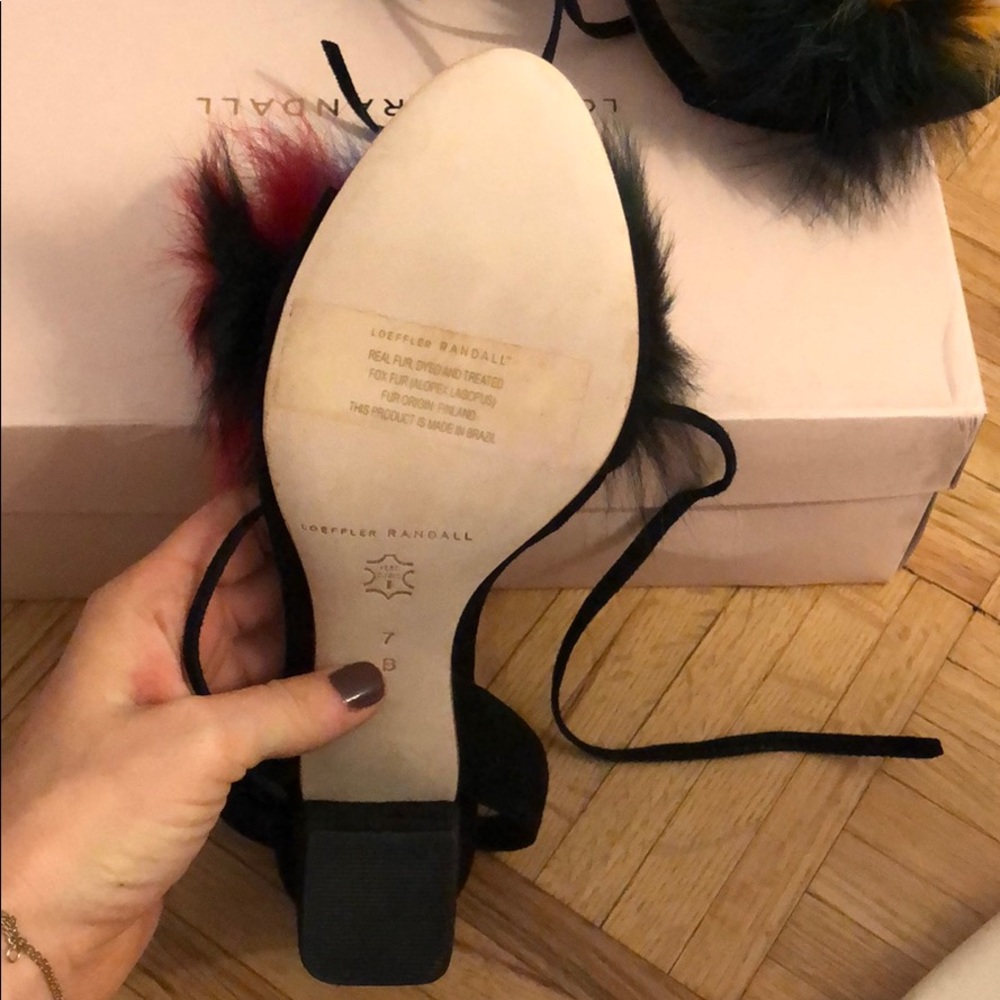 Loeffler Randall Nicolette colorful fur sandals - Picture 4 of 8